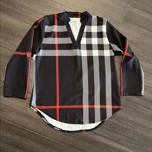 Stylish Black and Red Plaid women’s  Shirt